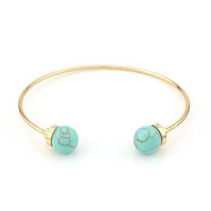 Faux Turquoise Cuff Bracelet for Bohemian Style